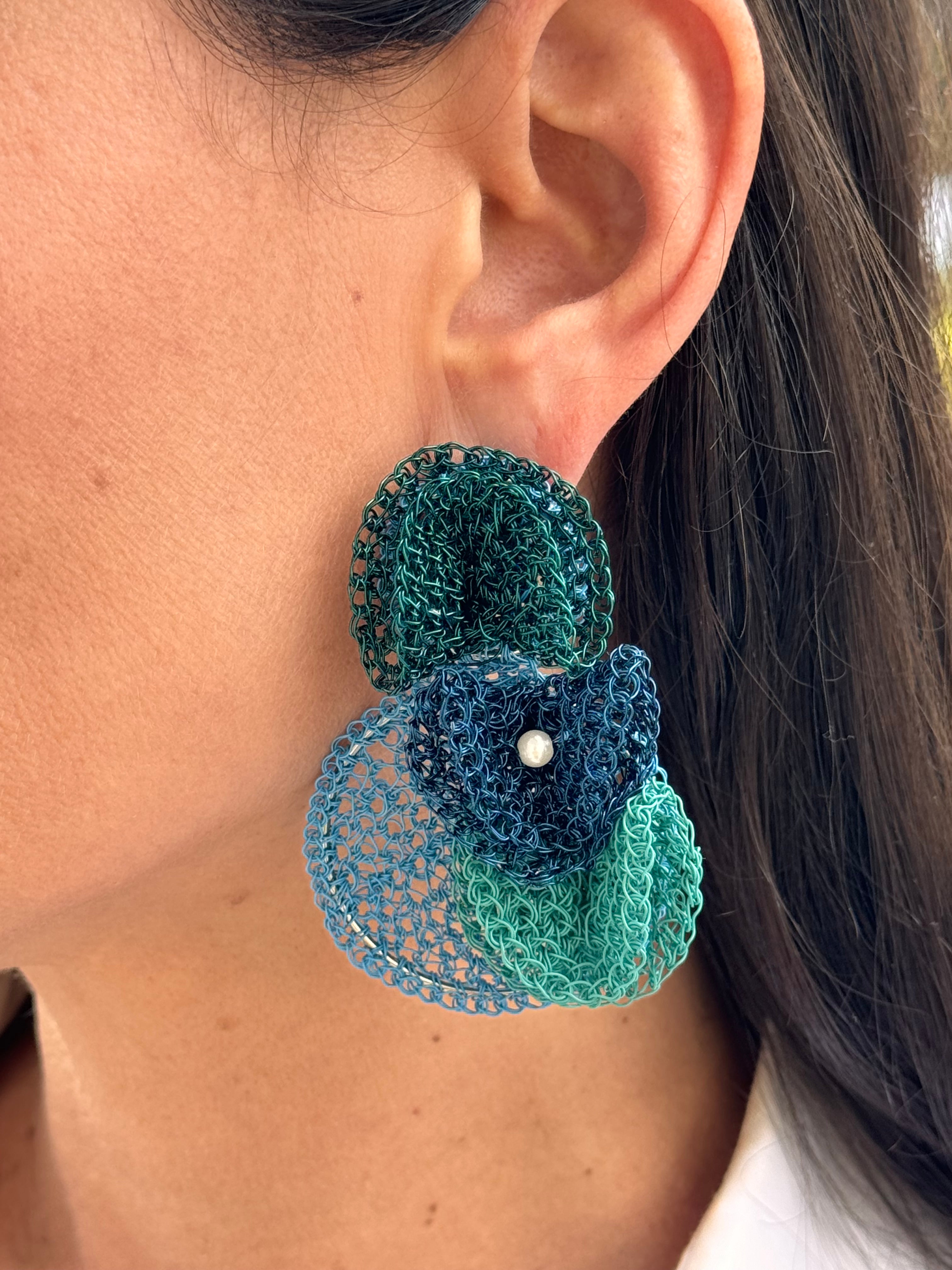 Wire crochet shop earrings