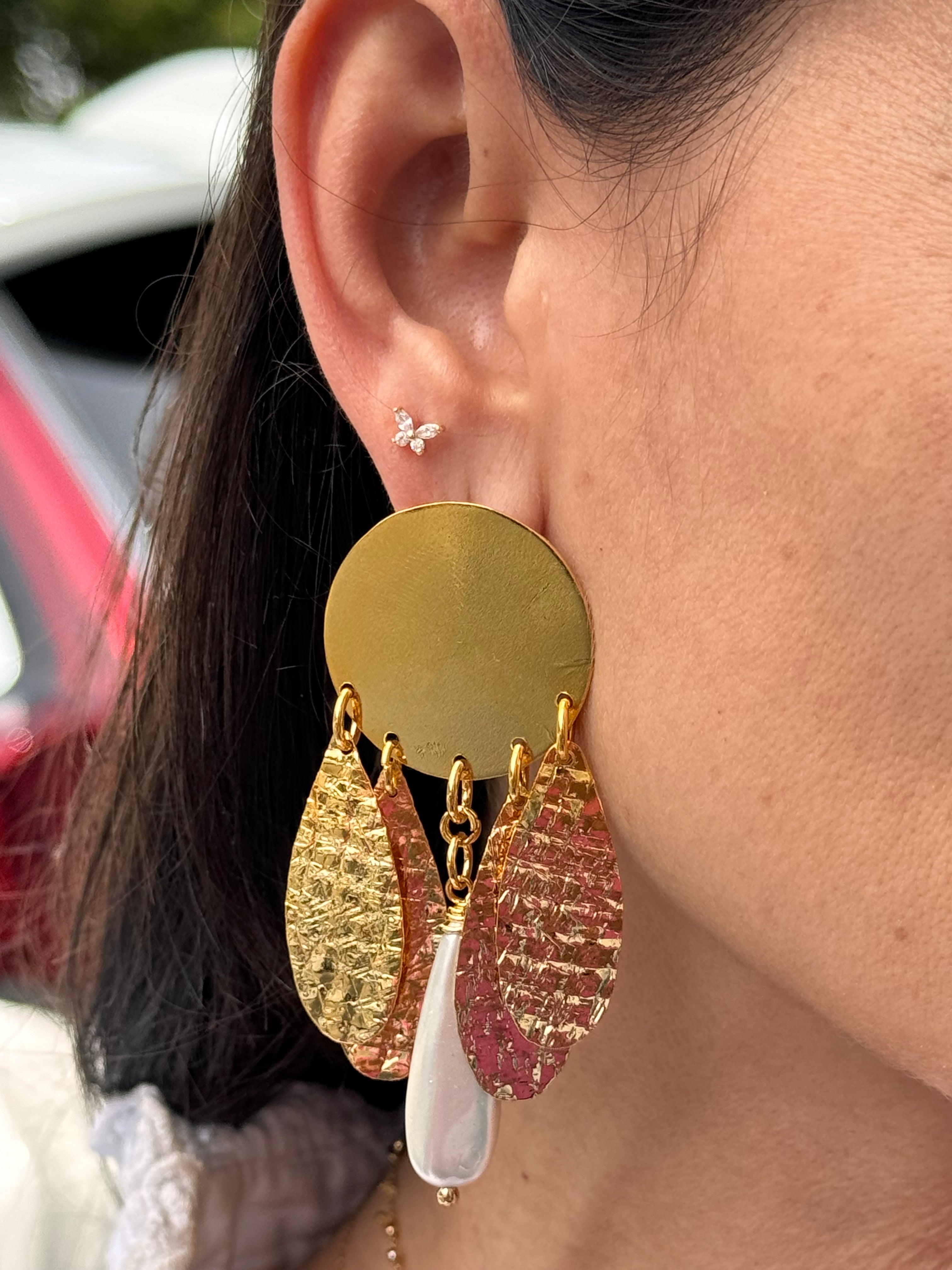 Metal discount earrings long